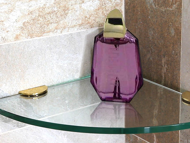 Quarter Circle Glass Shelves dls